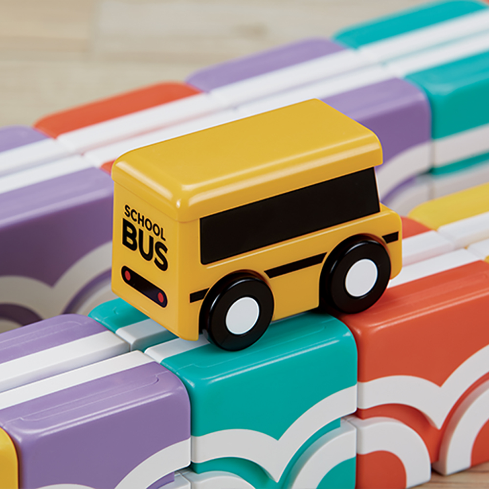 Happy School Bus: Stack and Stay Creative Blocks