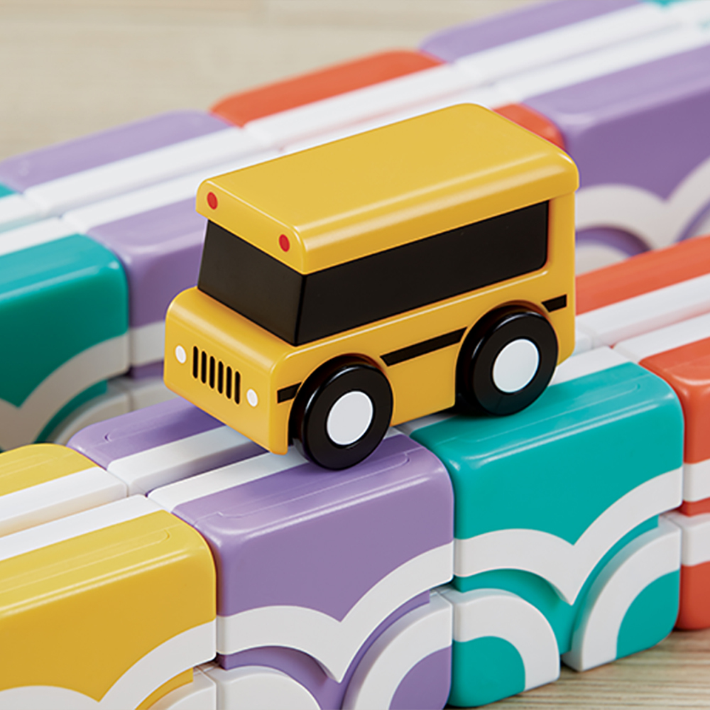 Happy School Bus: Stack and Stay Creative Blocks