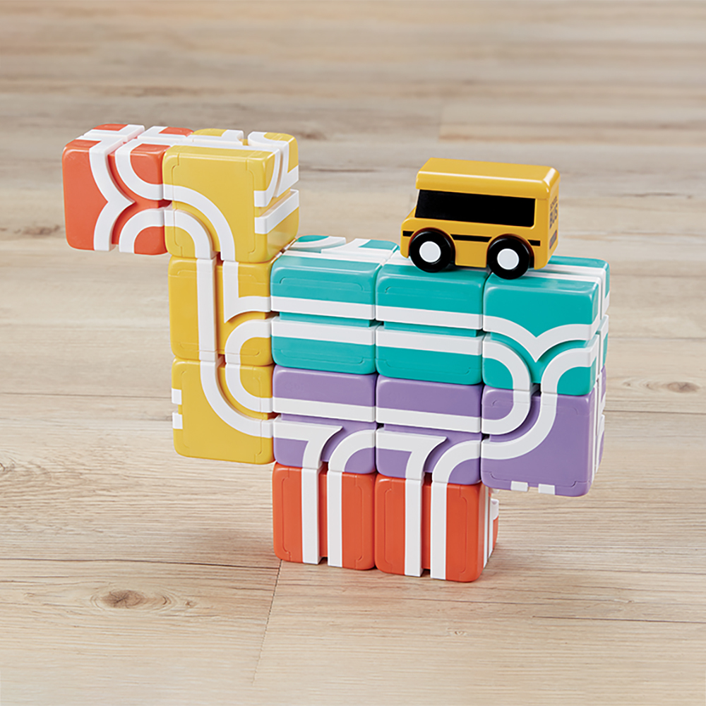 Happy School Bus: Stack and Stay Creative Blocks